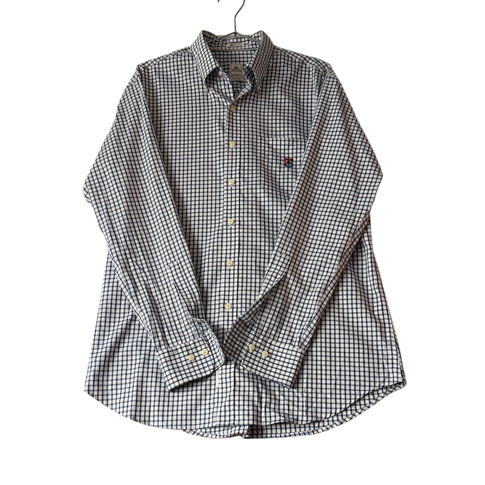 Peter Millar Black and White Plaid Shirt - Like new!
